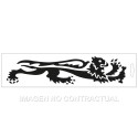 Adhesivo León Malossi Negro Derecho 24 cm