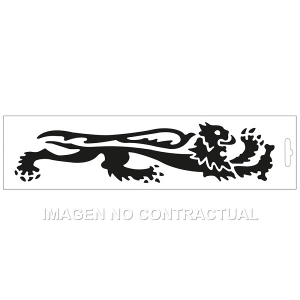 Adhesivo León Malossi Negro Derecho 24 cm