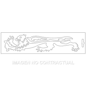 Adhesivo León Malossi Blanco Izquierdo 24cm