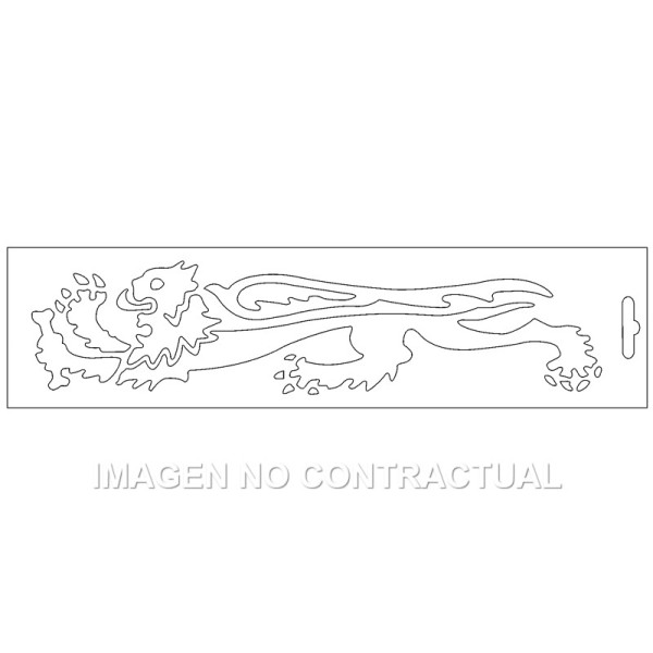 Adhesivo León Malossi Blanco Izquierdo 24cm