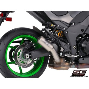 Escape SC Project para Kawasaki Z1100 - SE (2026) – CR-T titanio con malla antipiedras