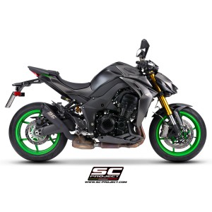 Escape SC Project para Kawasaki Z1100 - SE (2026) – S1 titanio negro mate