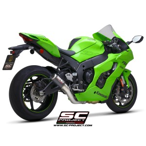 SC Project para KAWASAKI NINJA ZX-10R - RR (2021- 2024) - Escape CR-T carbono, supresor de catalizador