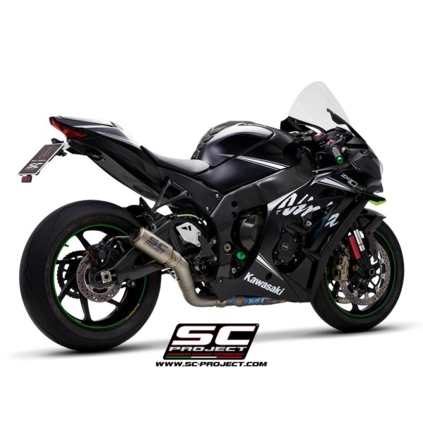 SC Project para KAWASAKI NINJA ZX-10R - RR (2016 - 2020) - Escape CR-T titanio, con supresor de catalizador