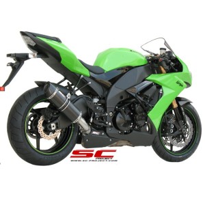 SC Project para KAWASAKI NINJA ZX-10R (2008 - 2010) - Escape Oval carbono