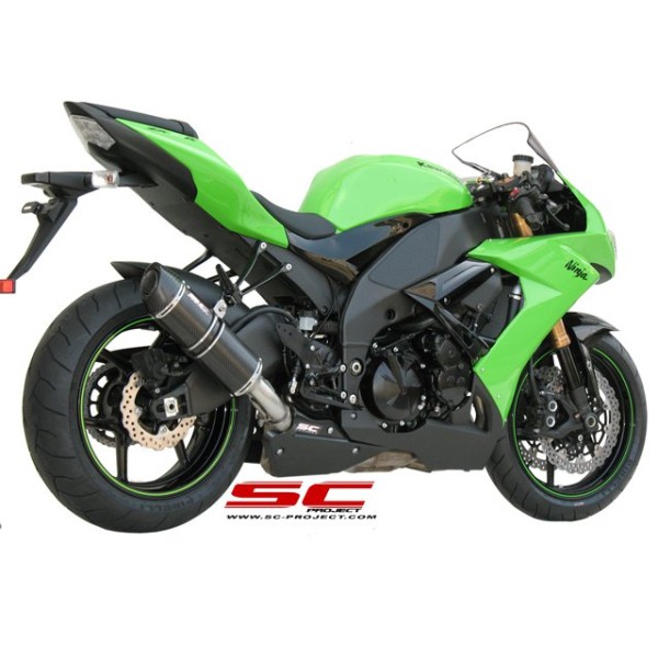 SC Project para KAWASAKI NINJA ZX-10R (2008 - 2010) - Escape Oval carbono