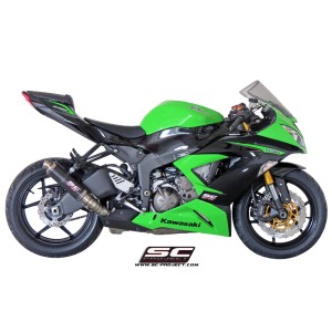 SC Project para KAWASAKI NINJA ZX-6R 636 (2013 - 2017) - Escape GP-M2 carbono