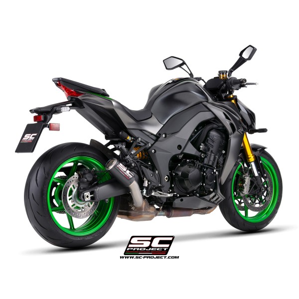 SC Project para KAWASAKI Z1100 - SE (2026) - Escape CR-T carbono, con malla antipiedras