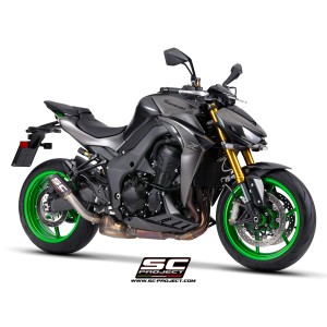 SC Project para KAWASAKI Z1100 - SE (2026) - Escape CR-T carbono, con malla antipiedras