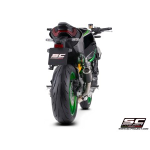 SC Project para KAWASAKI Z900 - Z900 A2 (2025 - 2026) - Escape CR-T carbono, con malla antipiedras