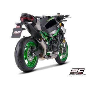 SC Project para KAWASAKI Z900 - Z900 A2 (2025 - 2026) - Escape CR-T titanio, con malla antipiedras