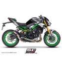 SC Project para KAWASAKI Z900 - Z900 A2 (2025 - 2026) - Escape CR-T carbono, con malla antipiedras (SIN protector carbono)