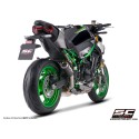 SC Project para KAWASAKI Z900 - Z900 A2 (2025 - 2026) - Escape CR-T carbono, con malla antipiedras (SIN protector carbono)