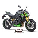 SC Project para KAWASAKI Z900 (2020 - 2024) - Euro 5 - Escape CR-T carbono, con malla antipiedras