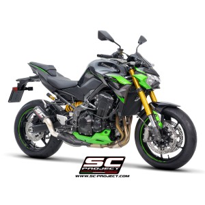 SC Project para KAWASAKI Z900 (2020 - 2024) - Euro 5 - Escape CR-T carbono, con malla antipiedras