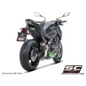 SC Project para KAWASAKI Z900 (2020 - 2024) - Euro 5 - Escape CR-T carbono, con malla antipiedras (SIN protector carbono)