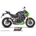 SC Project para KAWASAKI Z900 (2020 - 2024) - Euro 5 - Escape CR-T titanio, con malla antipiedras (SIN protector carbono)