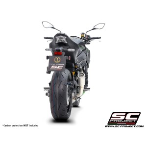 SC Project para KAWASAKI Z900 (2020 - 2024) - Euro 5 - Escape CR-T titanio, con malla antipiedras (SIN protector carbono)