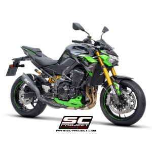 SC Project para KAWASAKI Z900 (2020 - 2024) - Euro 5 - Escape S1 titanio, negro mate