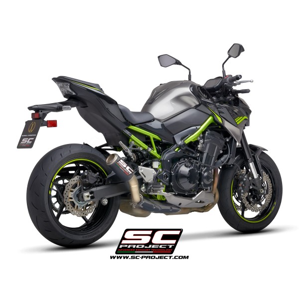 SC Project para KAWASAKI Z900 (2020) - Euro 4 - Escape CR-T carbono, con malla antipiedras