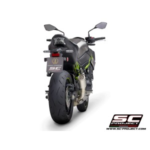 SC Project para KAWASAKI Z900 (2020) - Euro 4 - Escape CR-T titanio, con malla antipiedras