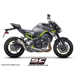 SC Project para KAWASAKI Z900 (2020) - Euro 4 - Escape CR-T titanio, con malla antipiedras (SIN protector carbono)