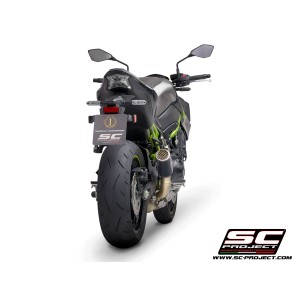 SC Project para KAWASAKI Z900 A2 (2020 - 2024) - Euro 5 - Escape CR-T carbono, con malla antipiedras