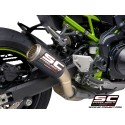 SC Project para KAWASAKI Z900 A2 (2020 - 2024) - Euro 5 - Escape CR-T carbono, con malla antipiedras