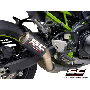 SC Project para KAWASAKI Z900 A2 (2020 - 2024) - Euro 5 - Escape CR-T carbono, con malla antipiedras