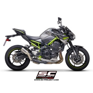 SC Project para KAWASAKI Z900 A2 (2020 - 2024) - Euro 5 - Escape CR-T titanio, con malla antipiedras