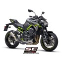 SC Project para KAWASAKI Z900 A2 (2020 - 2024) - Euro 5 - Escape CR-T titanio, con malla antipiedras