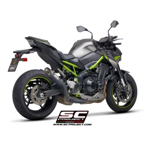 SC Project para KAWASAKI Z900 A2 (2020 - 2024) - Euro 5 - Escape S1 titanio, negro mate