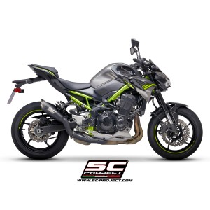 SC Project para KAWASAKI Z900 A2 (2020 - 2024) - Euro 5 - Escape S1 titanio, negro mate