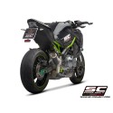 SC Project para KAWASAKI Z900 (2017 - 2019) - Euro 4 - Escape CR-T carbono, con malla antipiedras