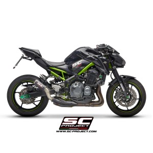 SC Project para KAWASAKI Z900 (2017 - 2019) - Euro 4 - Escape CR-T titanio, con malla antipiedras