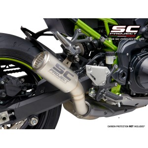 SC Project para KAWASAKI Z900 (2017 - 2019) - Euro 4 - Escape CR-T titanio, con malla antipiedras (SIN protector carbono)