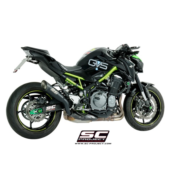 SC Project para KAWASAKI Z900 (2017 - 2019) - Euro 4 - Escape S1 titanio, negro mate