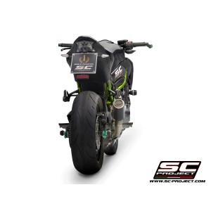 SC Project para KAWASAKI Z900 A2 (2017 - 2020) - Euro 4 - Escape CR-T carbono, con malla antipiedras