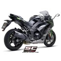 SC Project para KAWASAKI NINJA 1000 SX (2020) - Euro 4 - Escape SC1-R titanio, negro mate