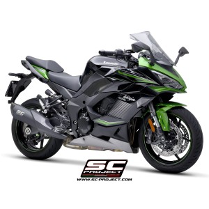 SC Project para KAWASAKI NINJA 1000 SX (2020) - Euro 4 - Escape SC1-R titanio, negro mate