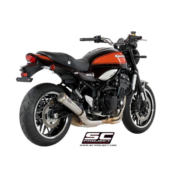 SC Project para KAWASAKI Z900 RS (2018 - 2020) - Cafe - Escape Conico 70s acero inoxidable