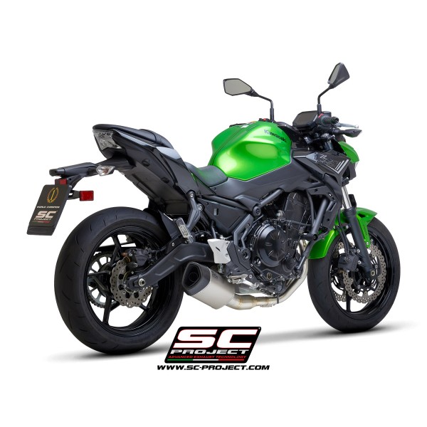 SC Project para KAWASAKI NINJA 650 (2020) - Línea de escape completa 2-1 acero inoxidable, con escape SC1-R GT titanio