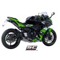 SC Project para KAWASAKI NINJA 650 (2017 - 2019) - Línea de escape completa 2-1 acero inoxidable, con escape SC1-R GT titanio
