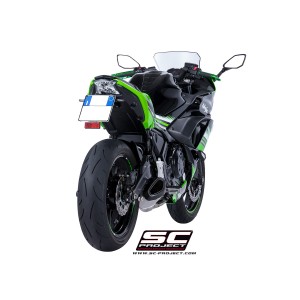 SC Project para KAWASAKI NINJA 650 (2017 - 2019) - Línea de escape completa 2-1 acero inoxidable, con escape SC1-R GT titanio