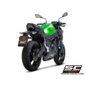 SC Project para KAWASAKI Z650 (2020) - Línea de escape completa 2-1 acero inoxidable, con escape SC1-R GT titanio negro mate