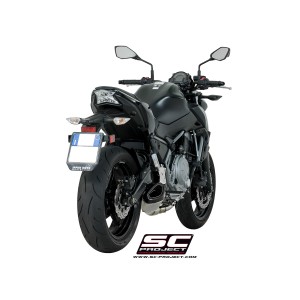 SC Project para KAWASAKI Z650 (2017 - 2019) - Línea de escape completa 2-1 acero inoxidable, con escape SC1-R GT titanio