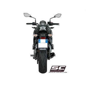 SC Project para KAWASAKI Z650 (2017 - 2019) - Línea de escape completa 2-1 acero inoxidable, con escape SC1-R GT titanio