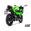 SC Project para KAWASAKI Ninja 500 (2024 - 2026) - Escape CR-T carbono, con malla antipiedras