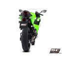 SC Project para KAWASAKI Ninja 500 (2024 - 2026) - Escape CR-T carbono, con malla antipiedras