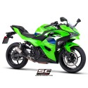 SC Project para KAWASAKI Ninja 500 (2024 - 2026) - Escape CR-T titanio, con malla antipiedras